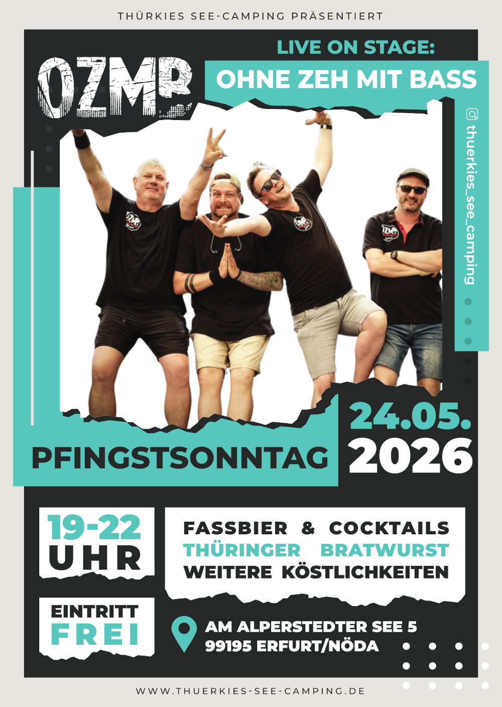 Flyer Pfingstsonntag - Ohne Zeh mit Bass